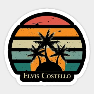 Vintage name - elvis costello Sticker